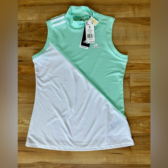 NWT Adidas Women Mock Neck Golf Polo GM3686 - Picture 3 of 5